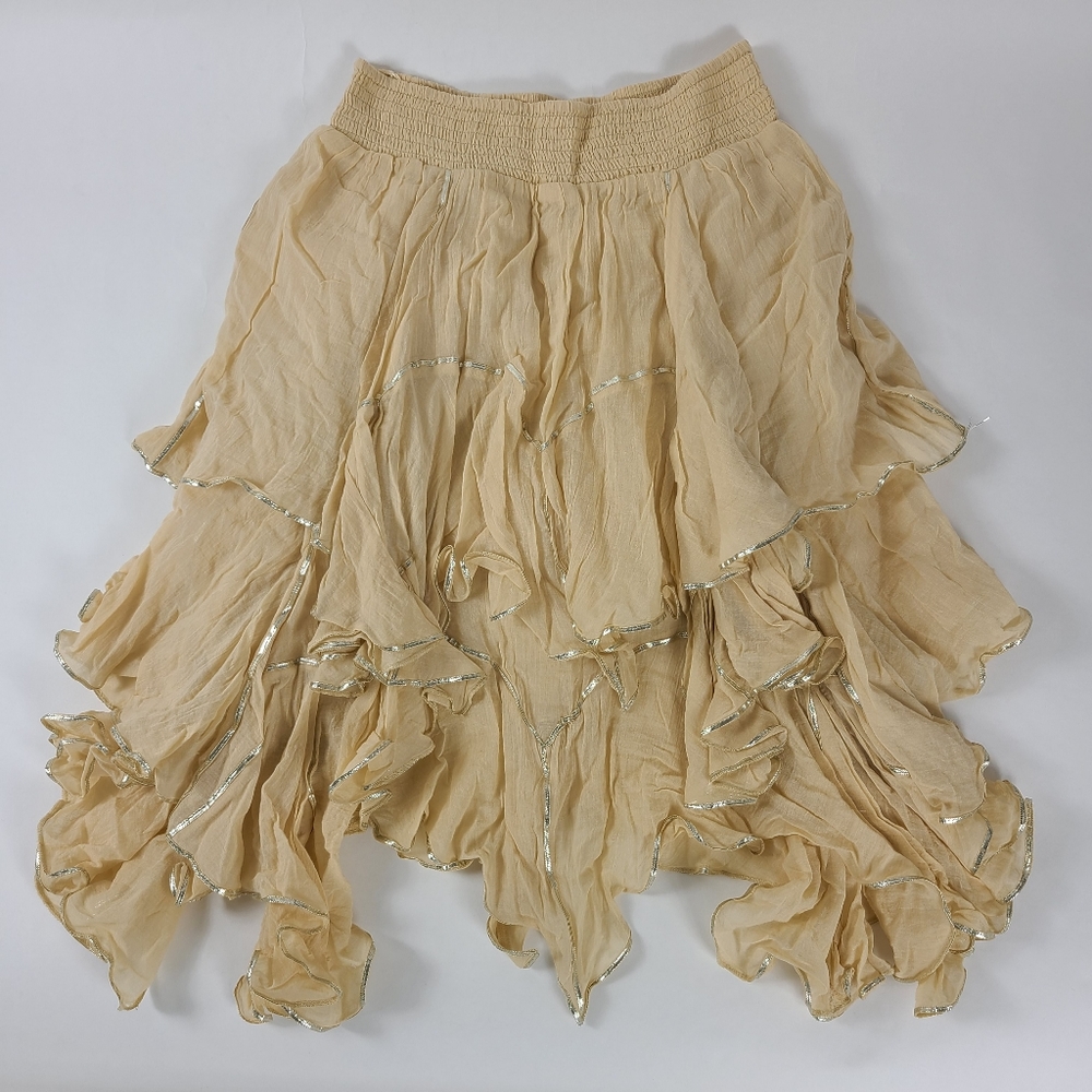 FREE PEOPLE Ivory Handkerchief Skirt - S - Picture 5 of 6